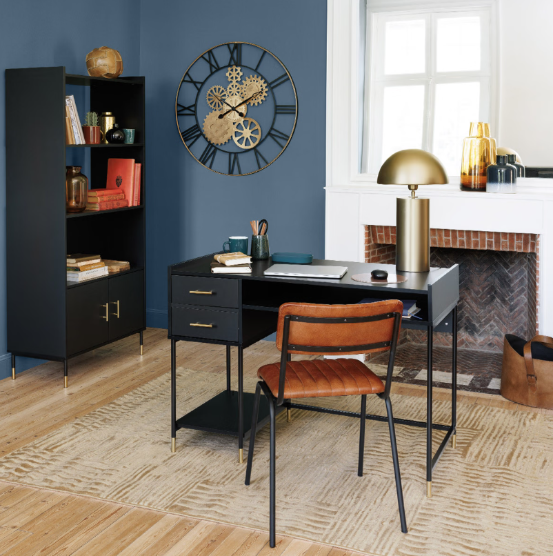 Бюро atmosphera Tedy, 2 чекмеджета, MDF, Черен