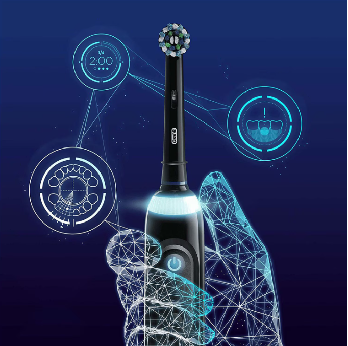 Електрическа четка за зъби Oral-B Genius X, Черен