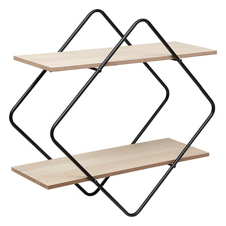 Рафт за стена atmosphera Nena, Метал и MDF, 48x18x48 см