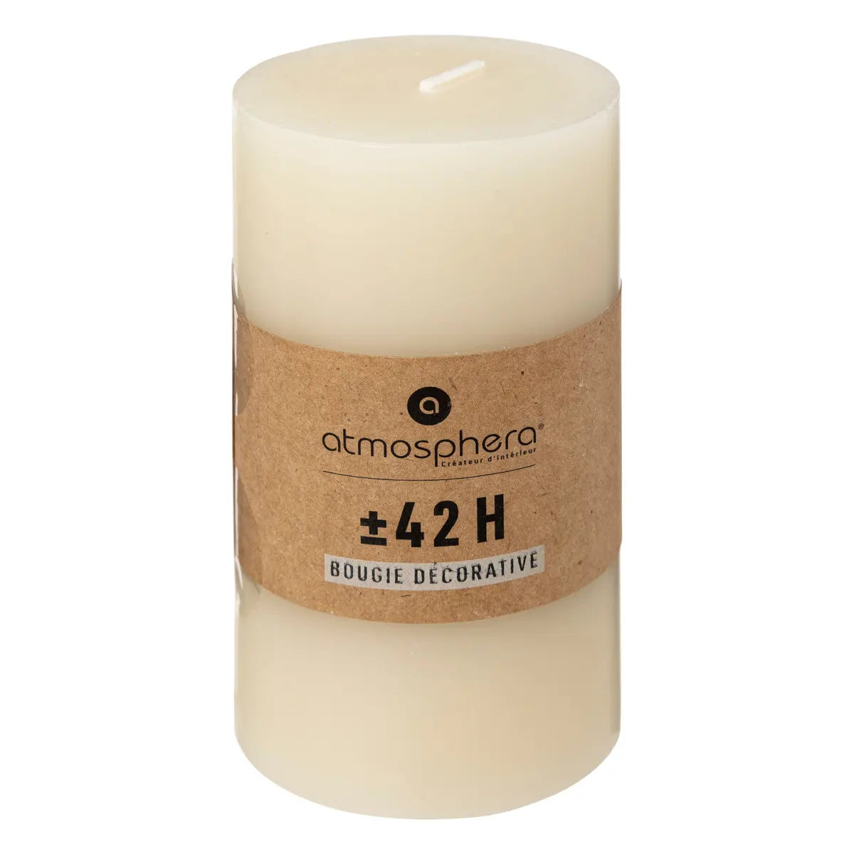 Свещ без аромат atmosphera Hugo, Кръгла, 7x13 cm