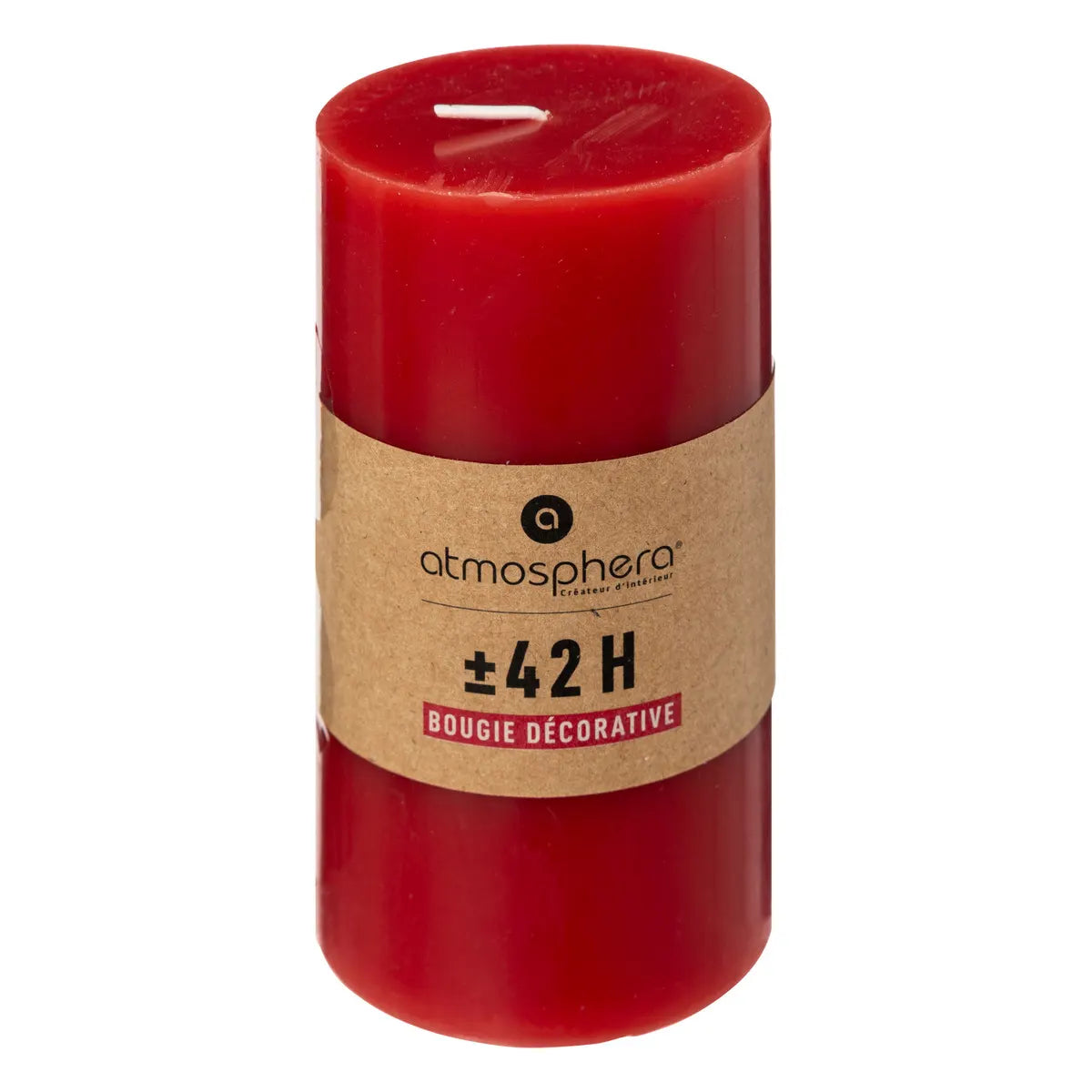 Свещ без аромат atmosphera Hugo, Кръгла, 7x13 cm