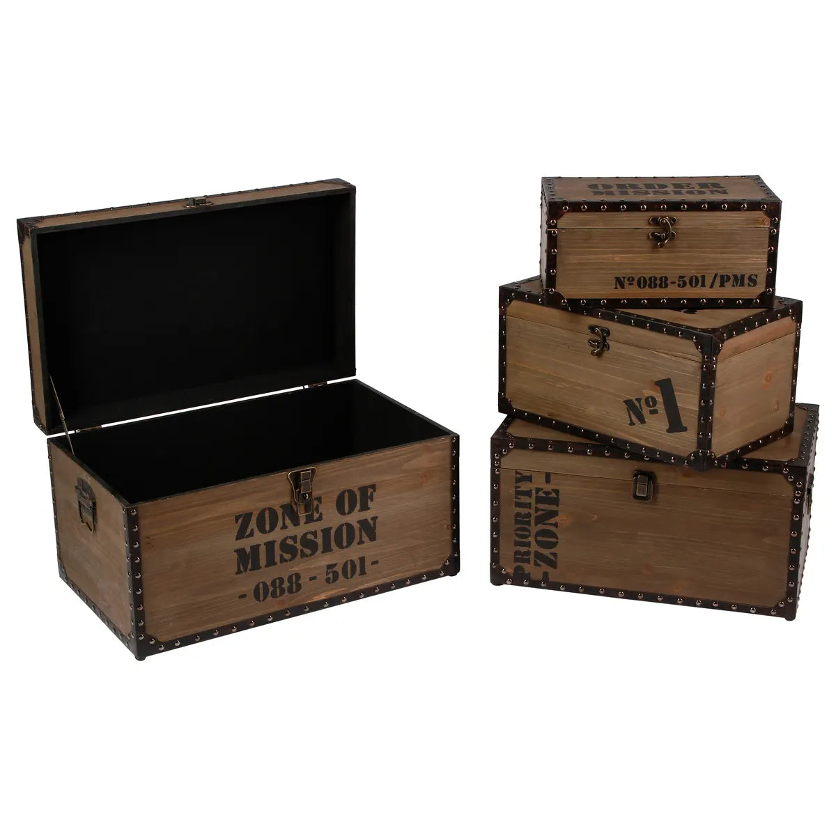 Сет кутии за съхранение atmosphera Allan, 4бр, MDF