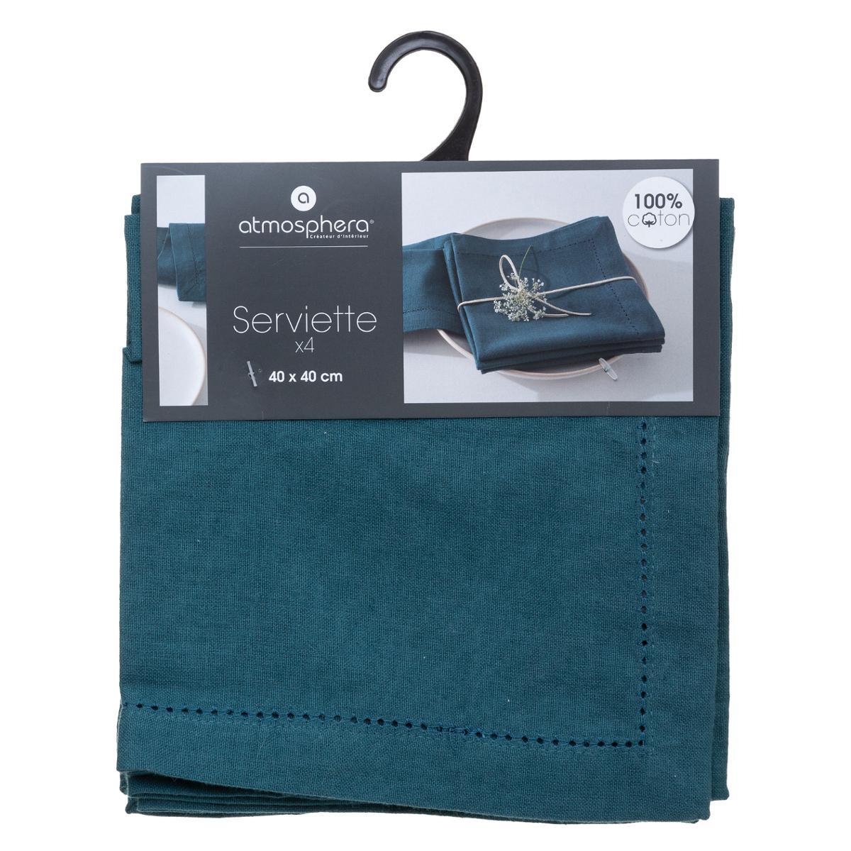 Сет кърпи atmosphera Chambray, 40x40 cm, 4 бр