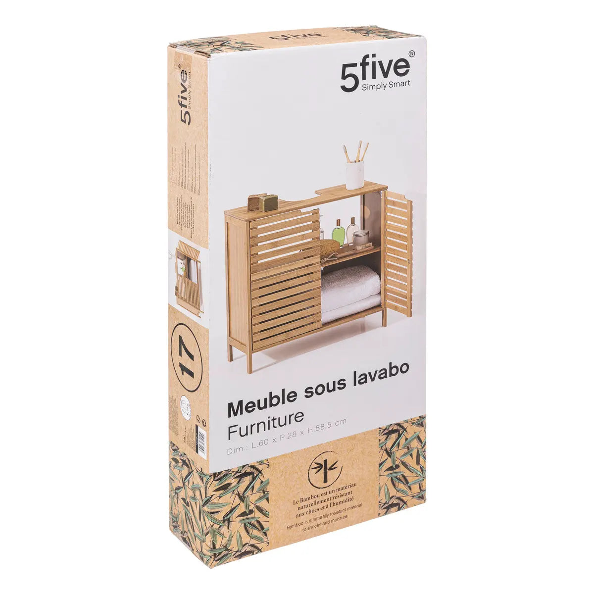 Шкаф за баня 5five Sicela, Бамбук