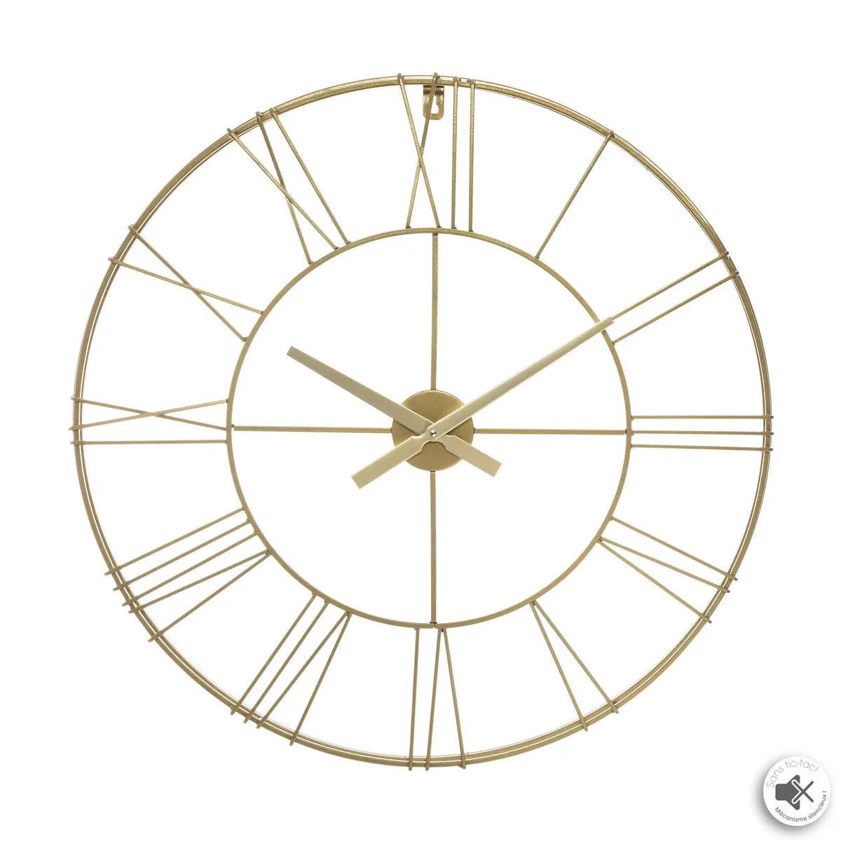 Стенен часовник atmosphera Phil, Винтидж, Ø70 см, Златен метал