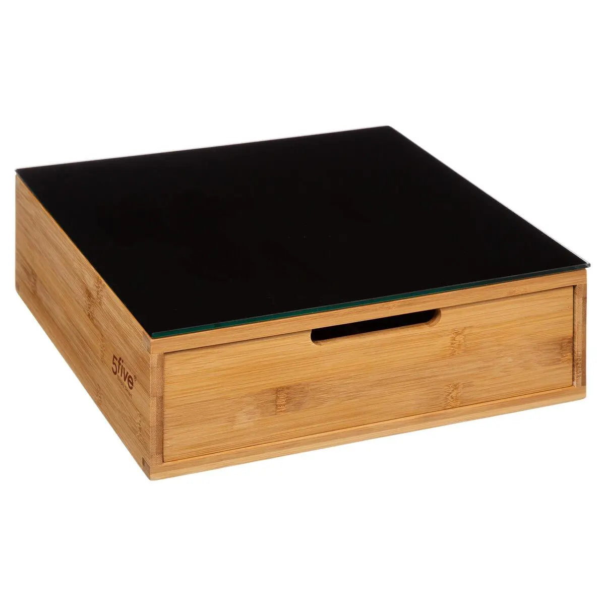 Organizator de capsule de cafea 5Five, bambus și sticlă