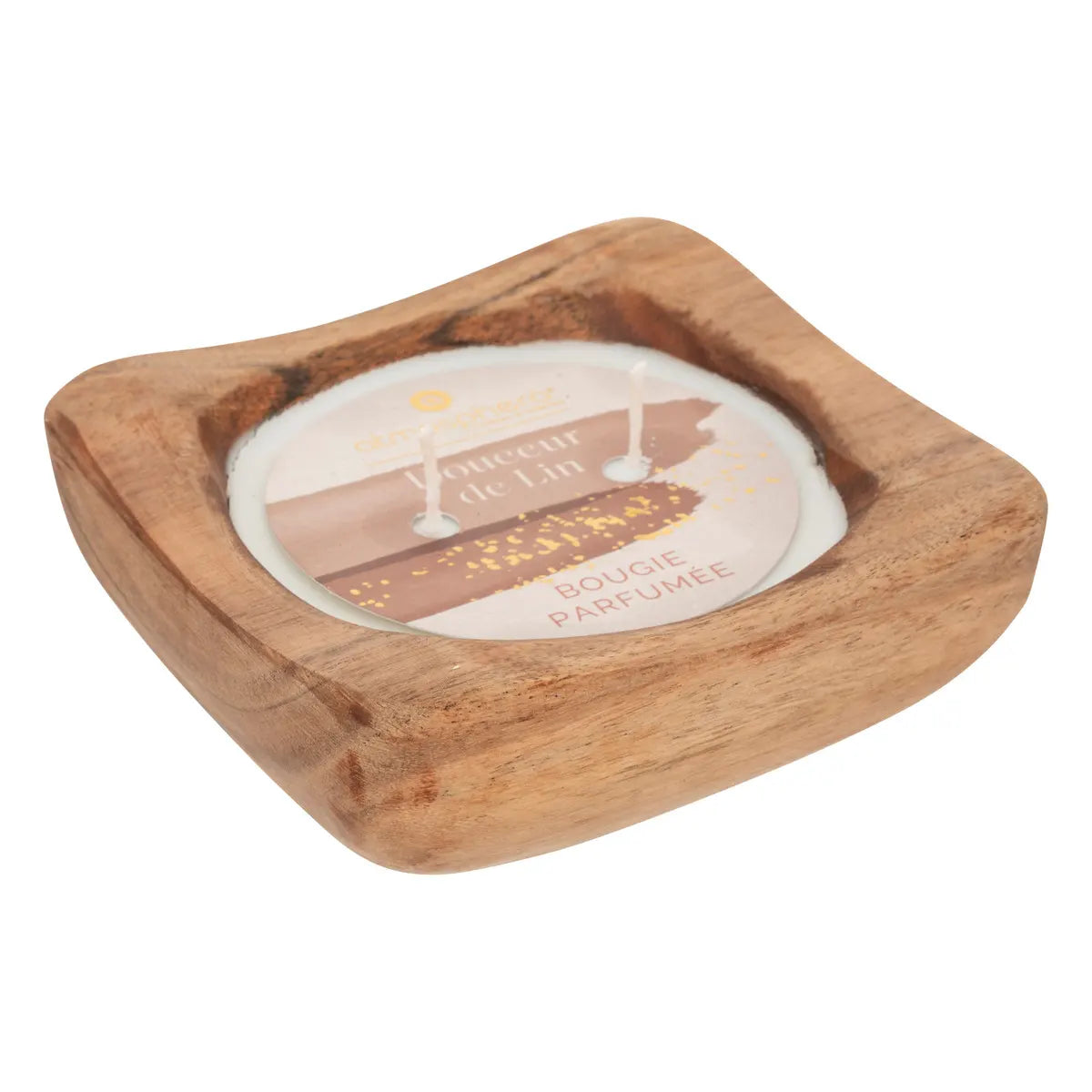 Ароматна свещ atmosphera Paola, Scented, Wooden Pot, 150 g