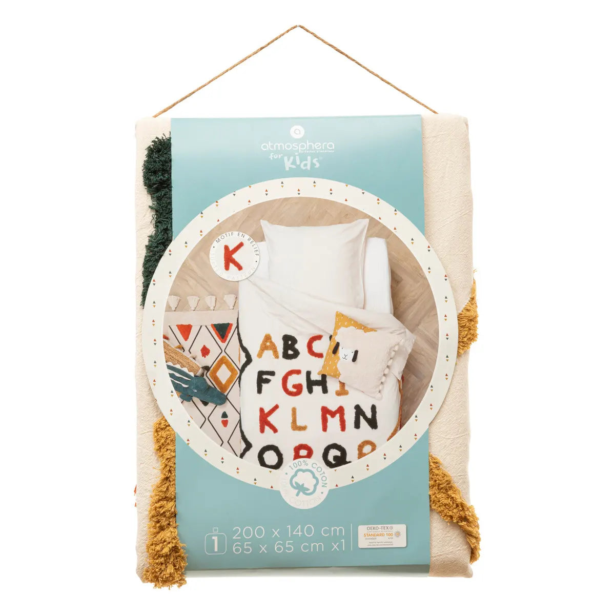 Детско двулицево спално бельо atmosphera Oasis, 140x200 cm, Памук