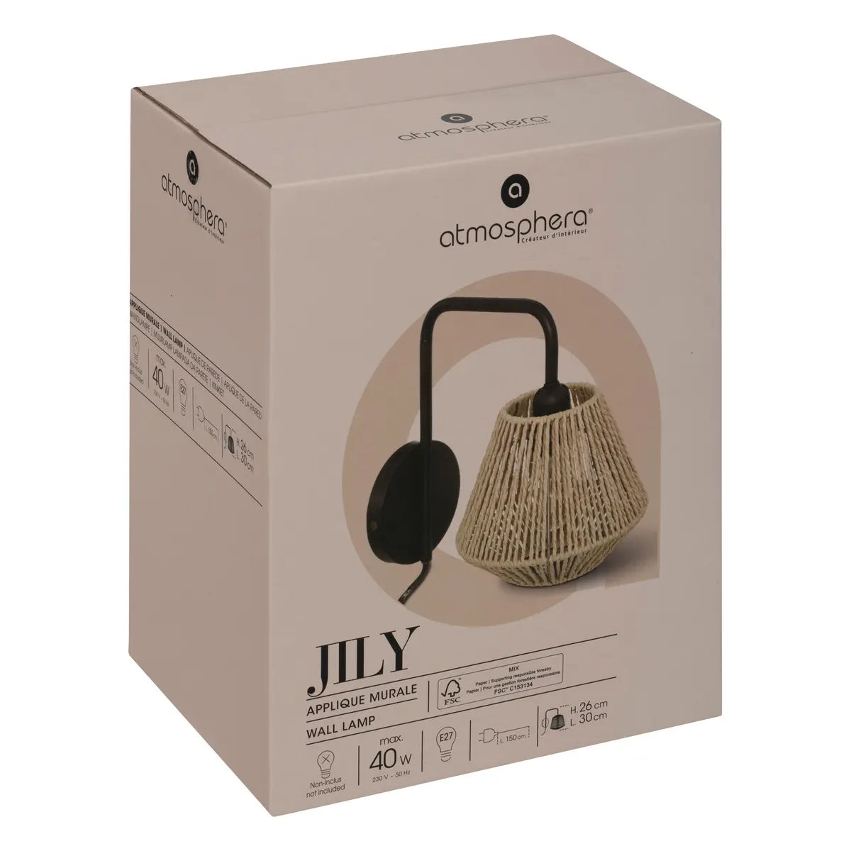 Лампа за стена atmosphera Jily, 18 cm