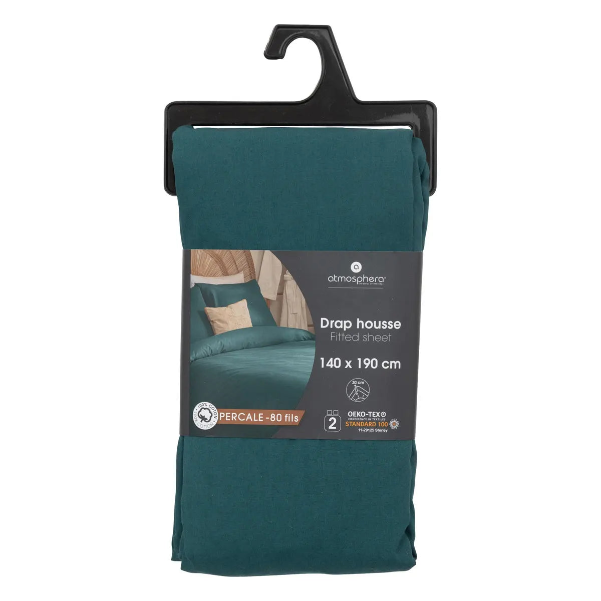 Еластичен чаршаф atmosphera, Перкал, 140x190 cm