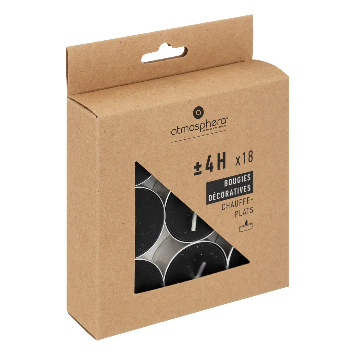 Чаени свещи без аромат atmosphera Hugo, 18 бр