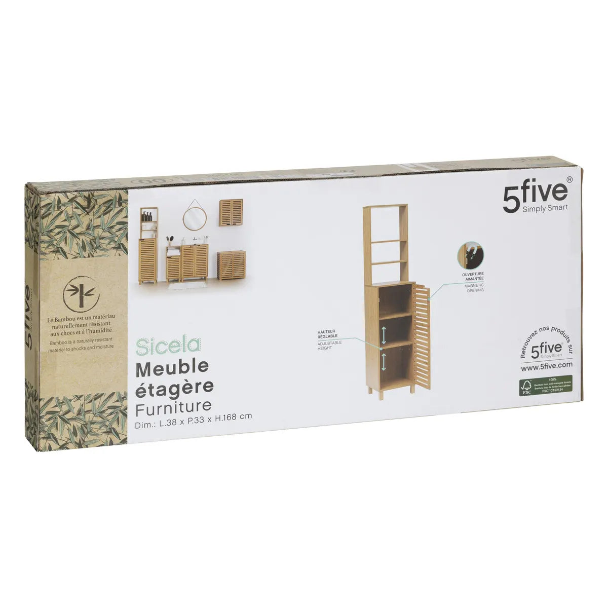 Етажерка 5five Sicela, Бамбук