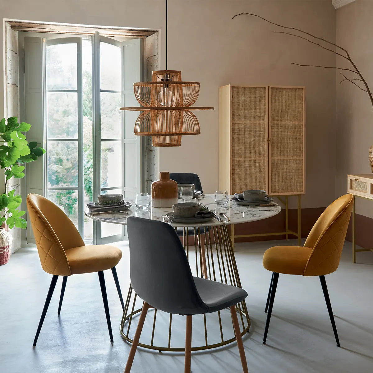 Трапезен стол atmosphera Roka, Кадифе