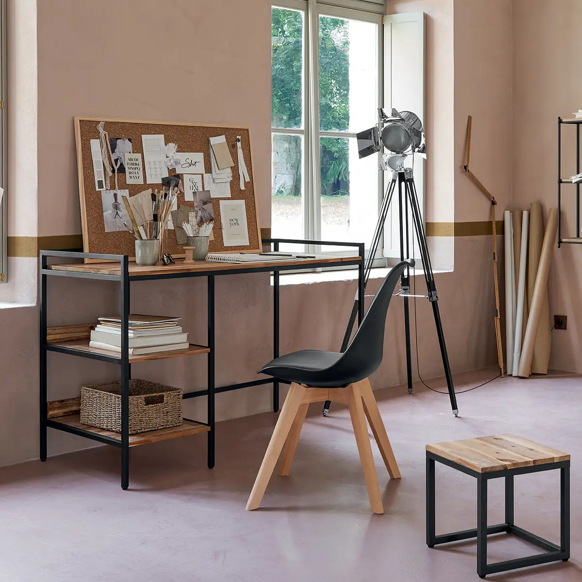 Трапезен стол atmosphera Baya, Полипропилен, Бук