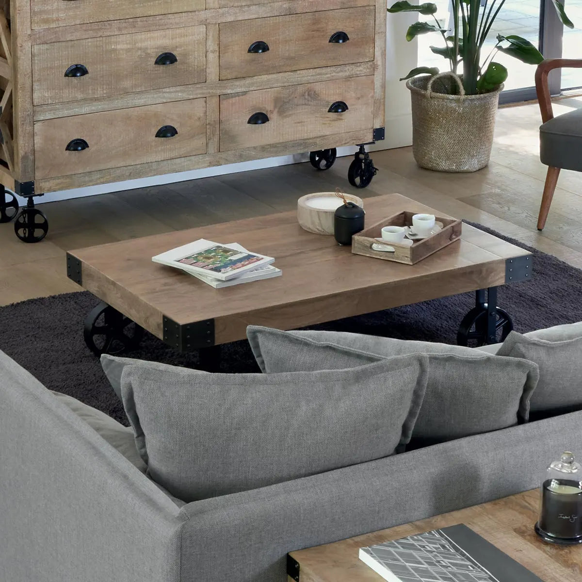 Холна маса atmosphera Silas, 117x71 cm, Манго