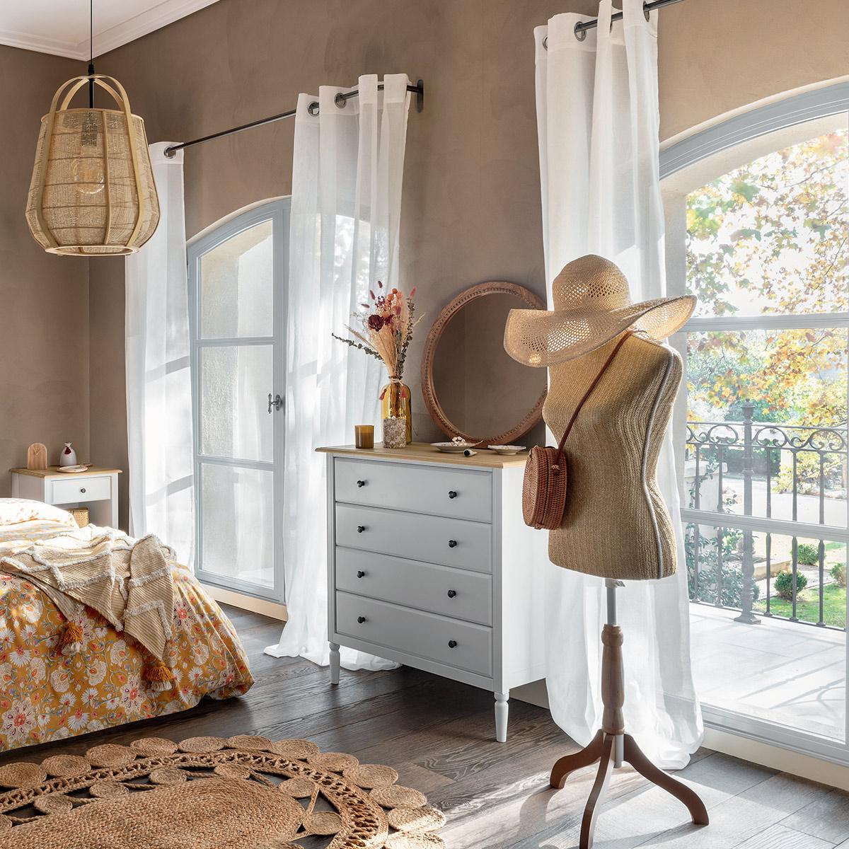 Скрин atmosphera Solen, 4 чекмеджета, MDF, Бял