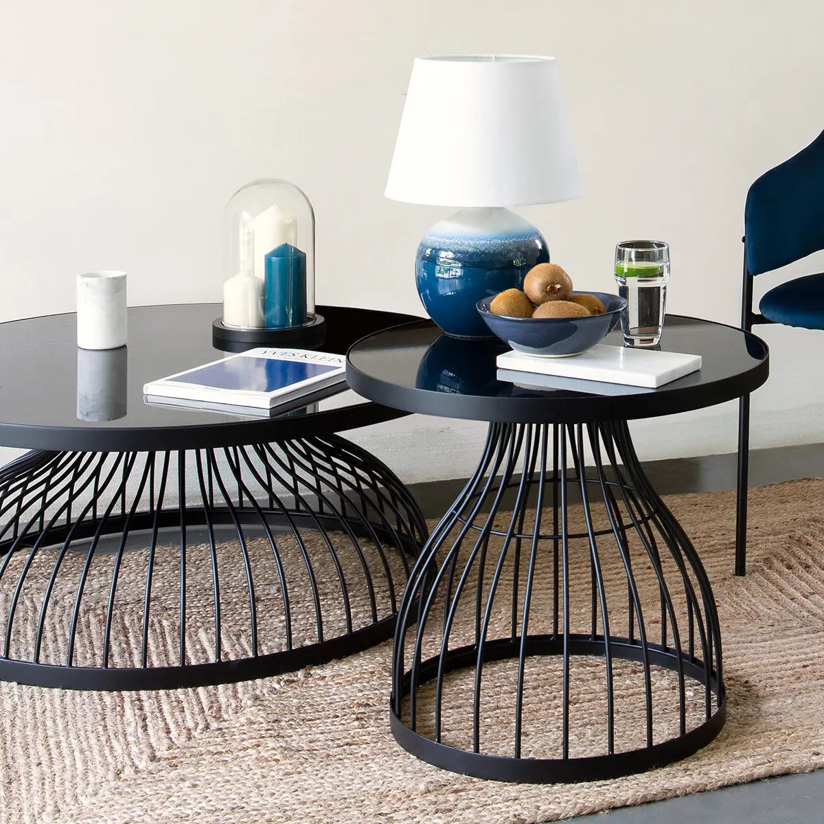 Холна маса atmosphera Kushi, 90cm, Черен