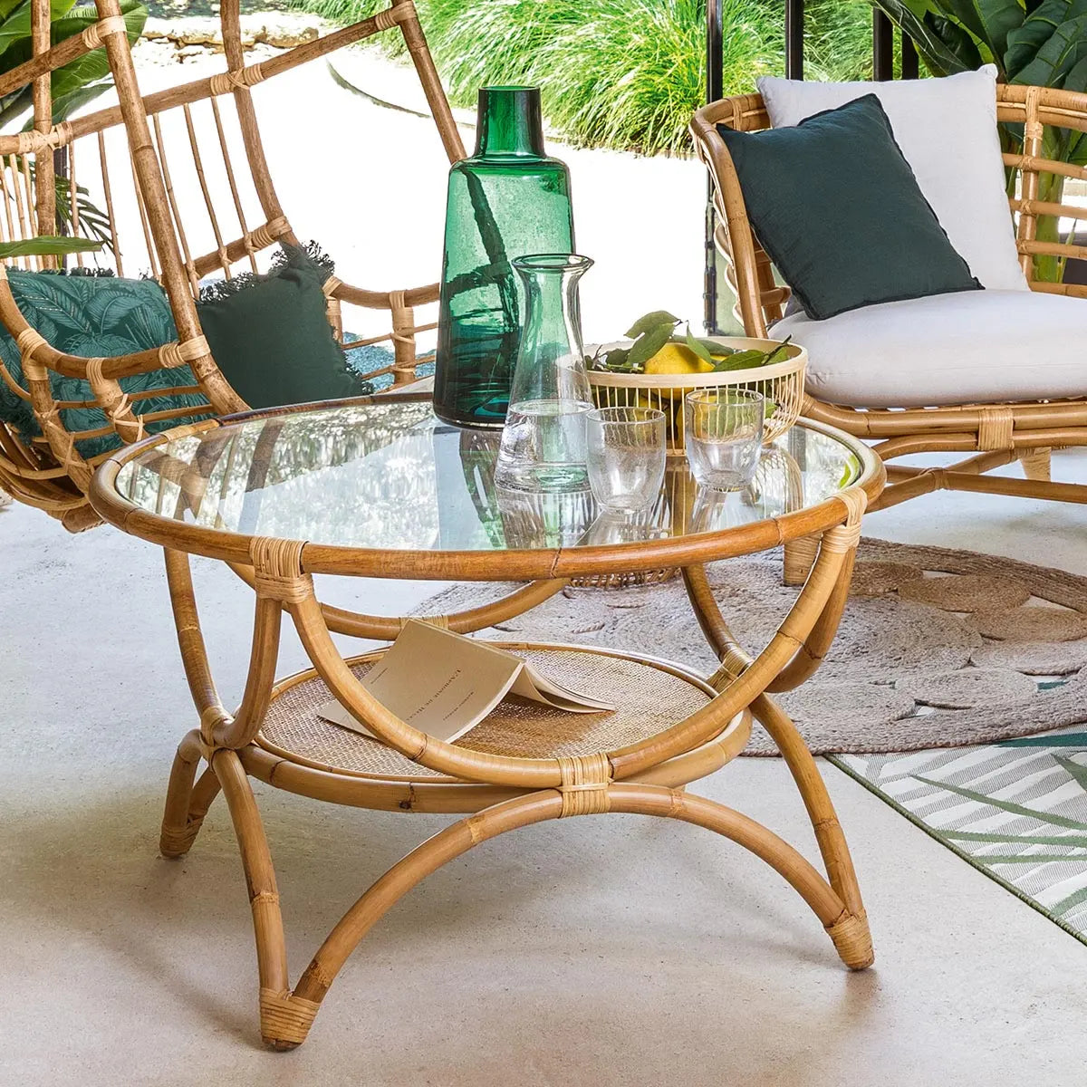 Холна маса atmosphera Farah, 90 cm, Ратан