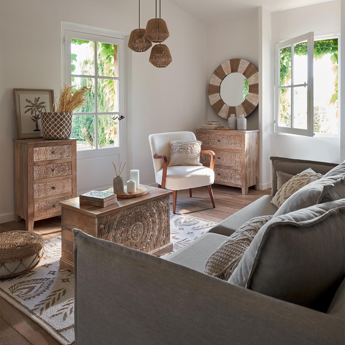 Скрин atmosphera Shirel, 4 чекмеджета, Дърво от манго