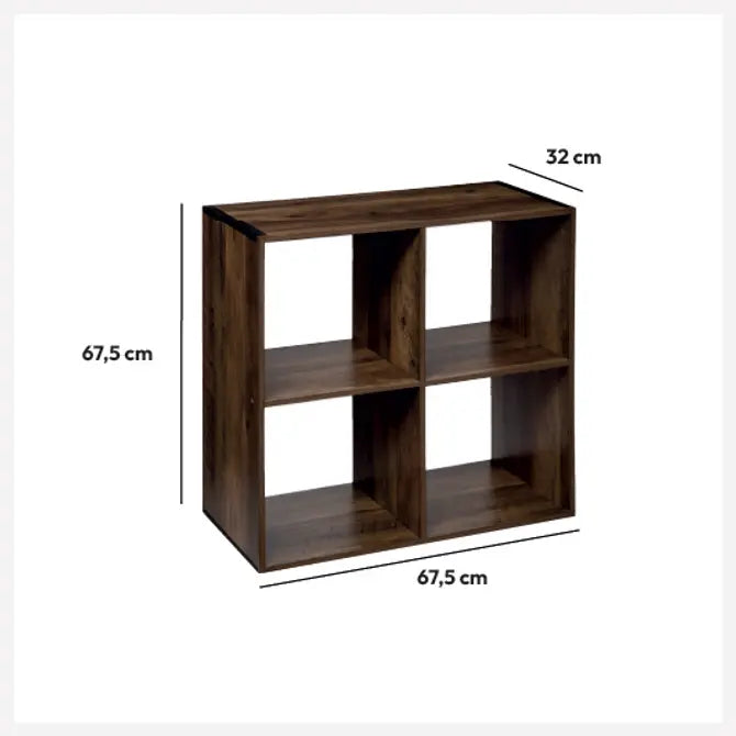 Рафт 5five Mix'n Modul Industrial, 4 отделения, Дърво