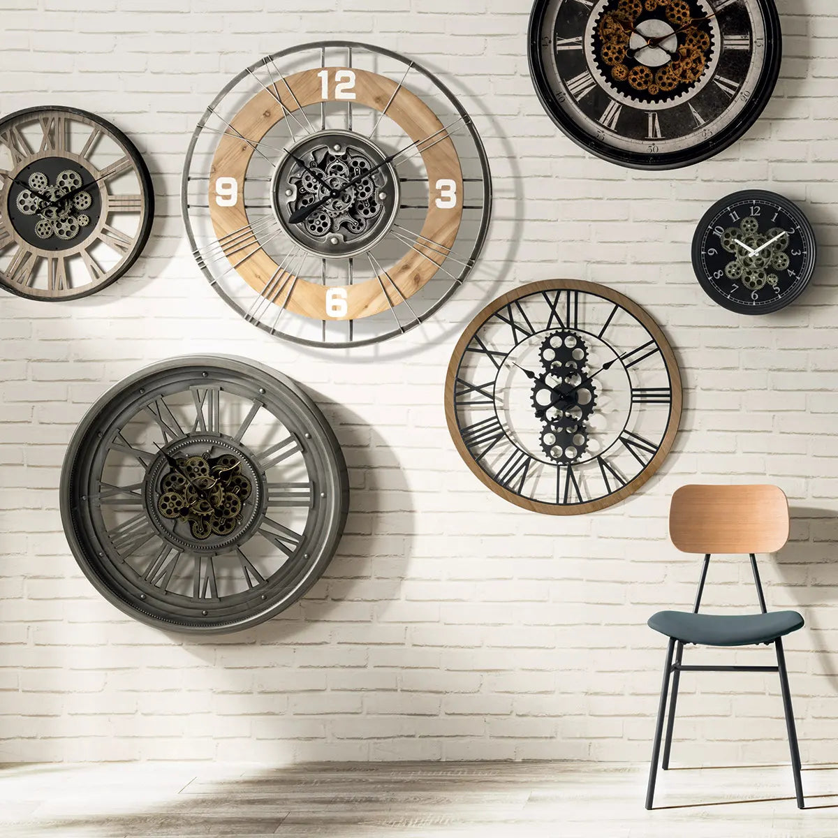 Стенен часовник atmosphera Gaby, Механизъм, Ø80 см, Метал