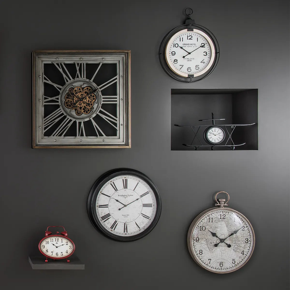 Стенен часовник atmosphera Ezra, Механизъм, 80x80 см, Метал