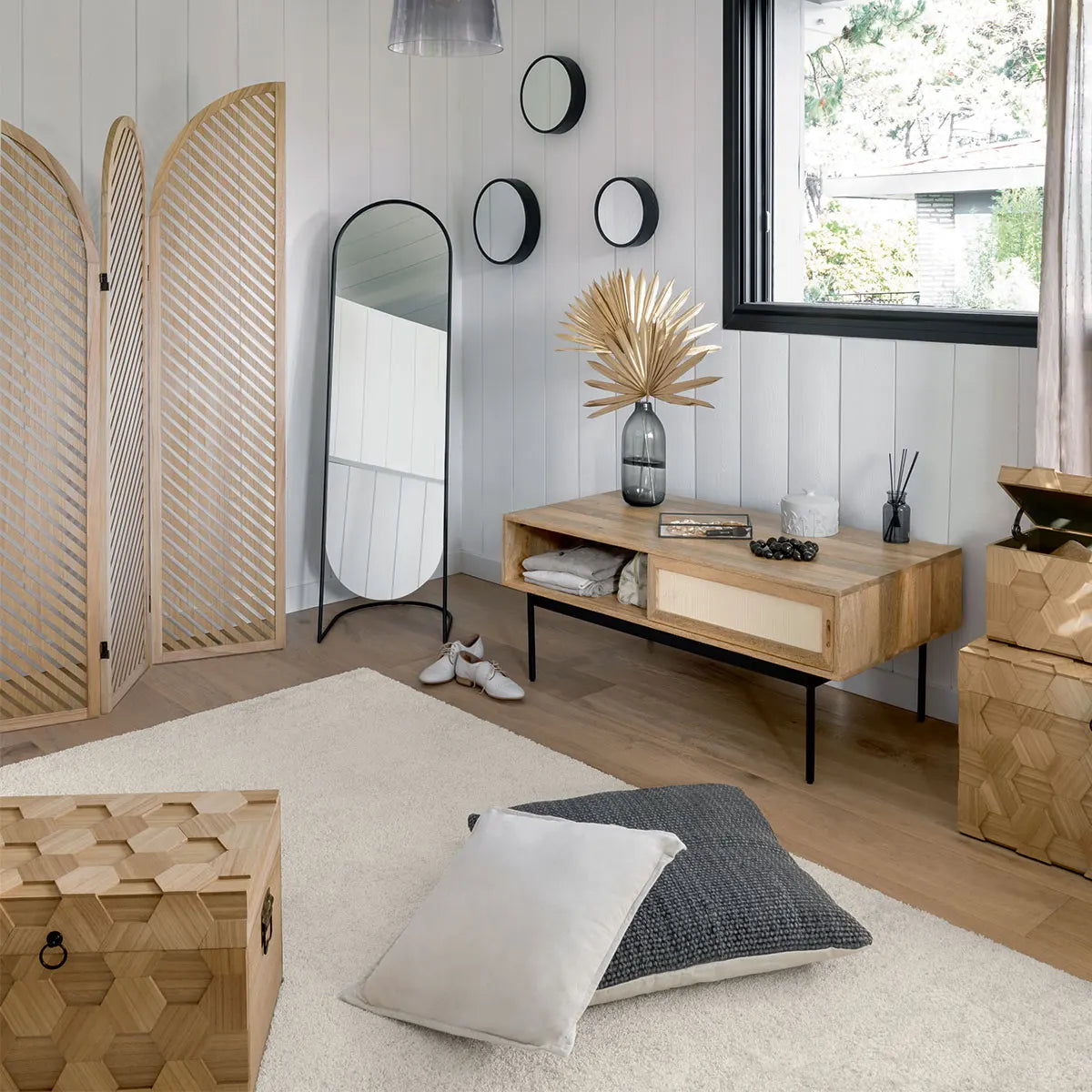 Сет кутии за съхранение atmosphera Artys, 3бр, L.47/53/60 cm, MDF