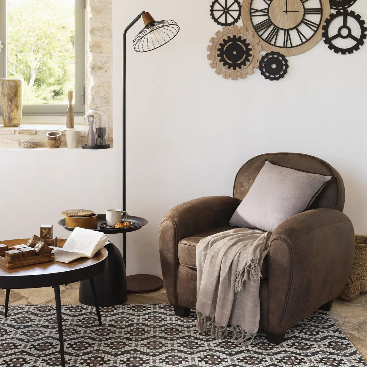 Холна маса atmosphera Siwan,70x45 cm, Черен