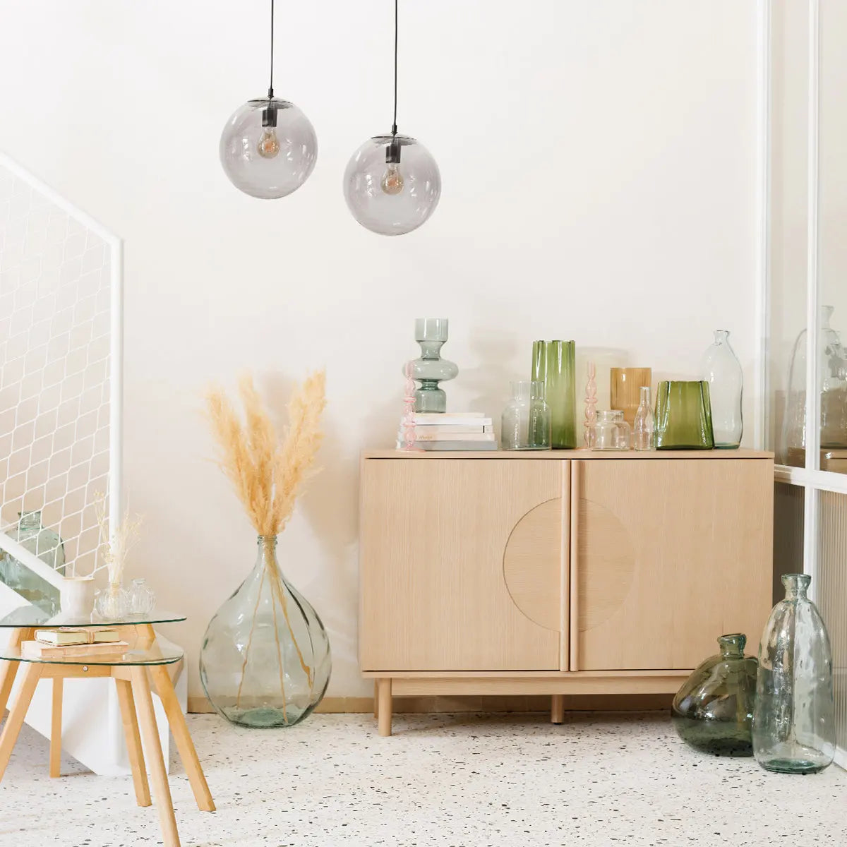 Изкуствено растение atmosphera Natural Pampa, 110см, 3бр, Бежов