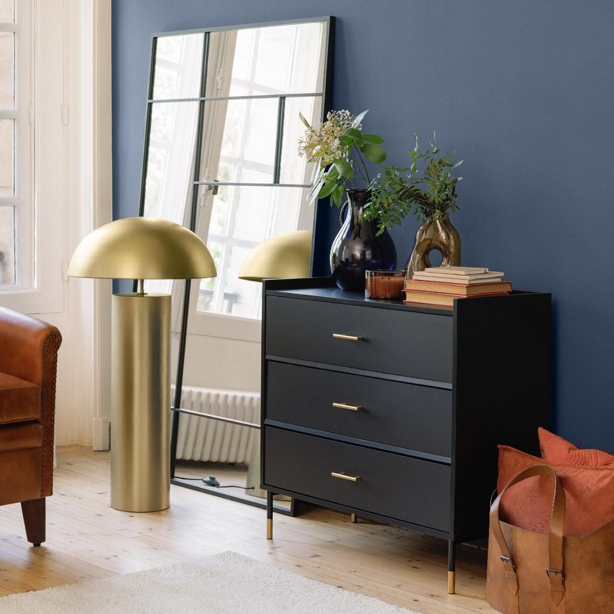 Скрин atmosphera Tedy, 3 чекмеджета, MDF,Черен