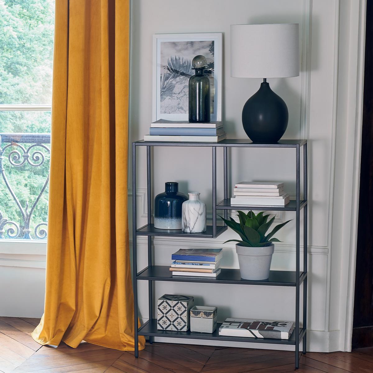 Етажерка atmosphera Gota, 5 нива, 75x100 cm, Метал, Черен