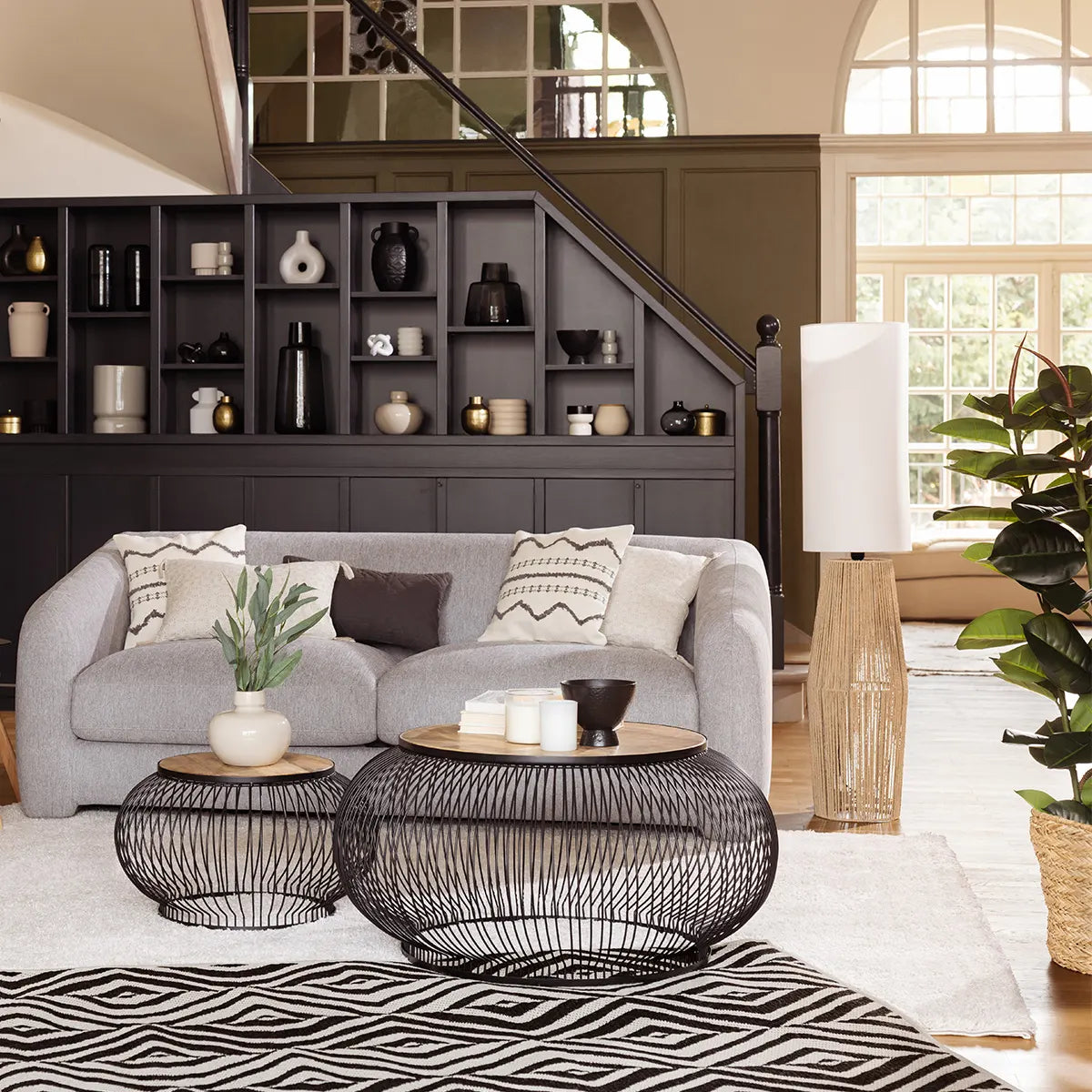 Лампион atmosphera Aissa, Дърво, Естествен, 130 cm