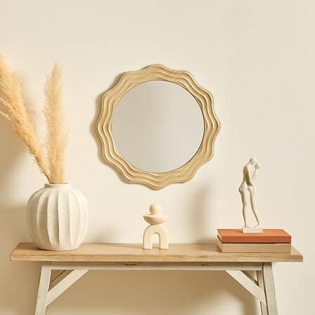 Огледало atmosphera Charlie, MDF, Ø55 cm