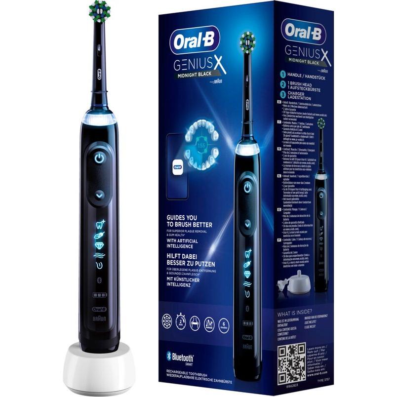 Електрическа четка за зъби Oral-B Genius X, Черен