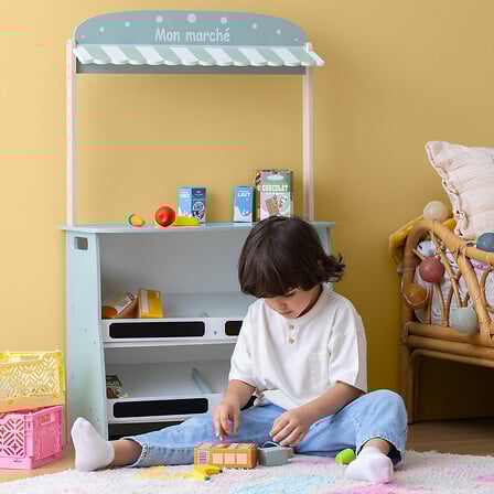 Детски дървен магазин atmosphera Aksel, 60x99 cm, MDF, Зелен