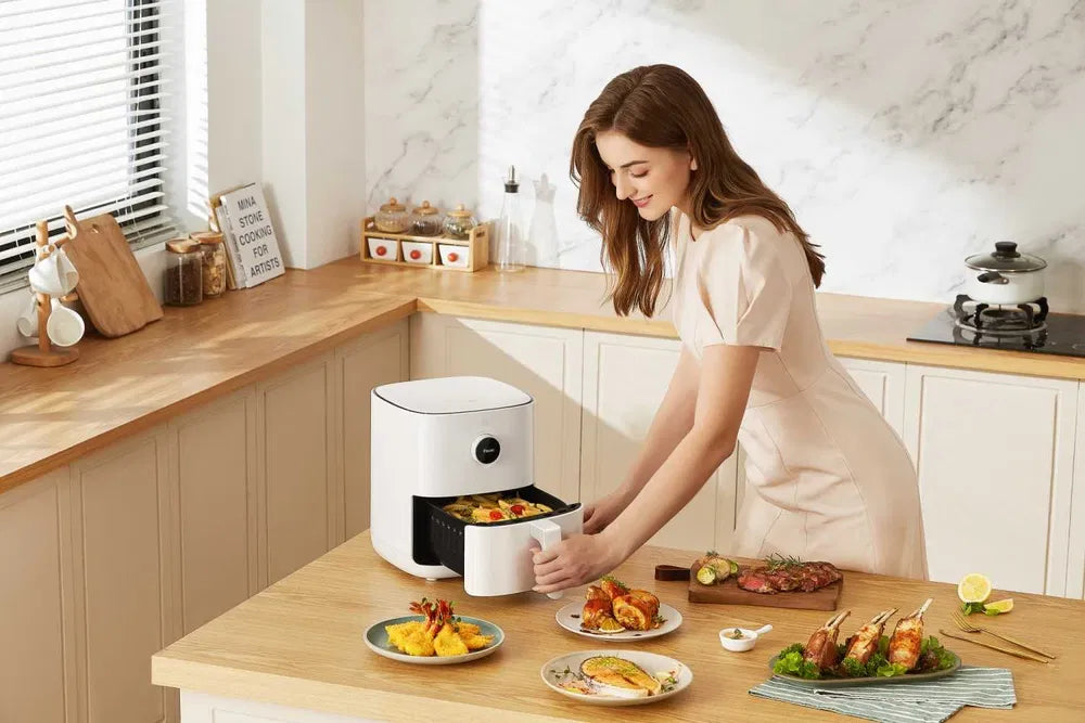 Фритюрник без мазнина Xiaomi Mi Smart Air Fryer BHR4849EU, 1500W, 3.5 л, 8 програми, Бял