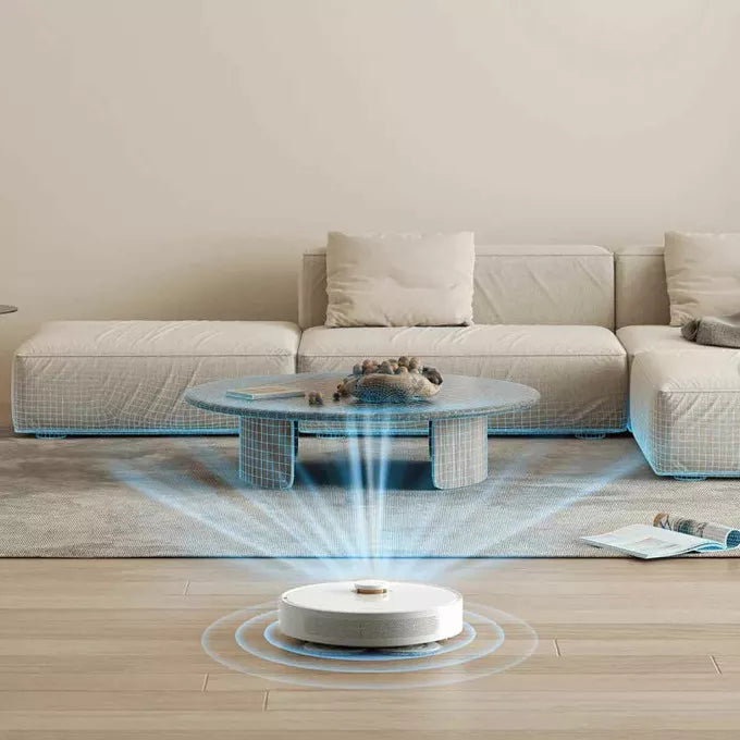 Робот прахосмукачка Xiaomi S10+ BHR6368EU, Wi-Fi, Едновременно засмукване и измиване, 55 W, 4800mAh, Всмукателна мощност 4000pa, Контейнер за прах 450 мл, Контейнер за вода 200 мл, Сензор за килими, Бял