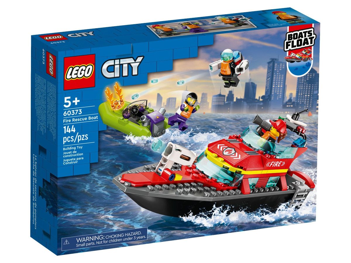 LEGO® City - Пожарна спасителна лодка 60373, 144 части