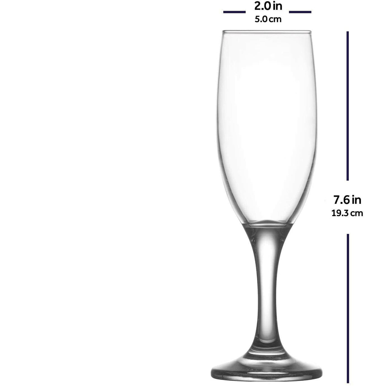 Сет чаши за шампанско LAV Misket, 190 мл, 6 бр