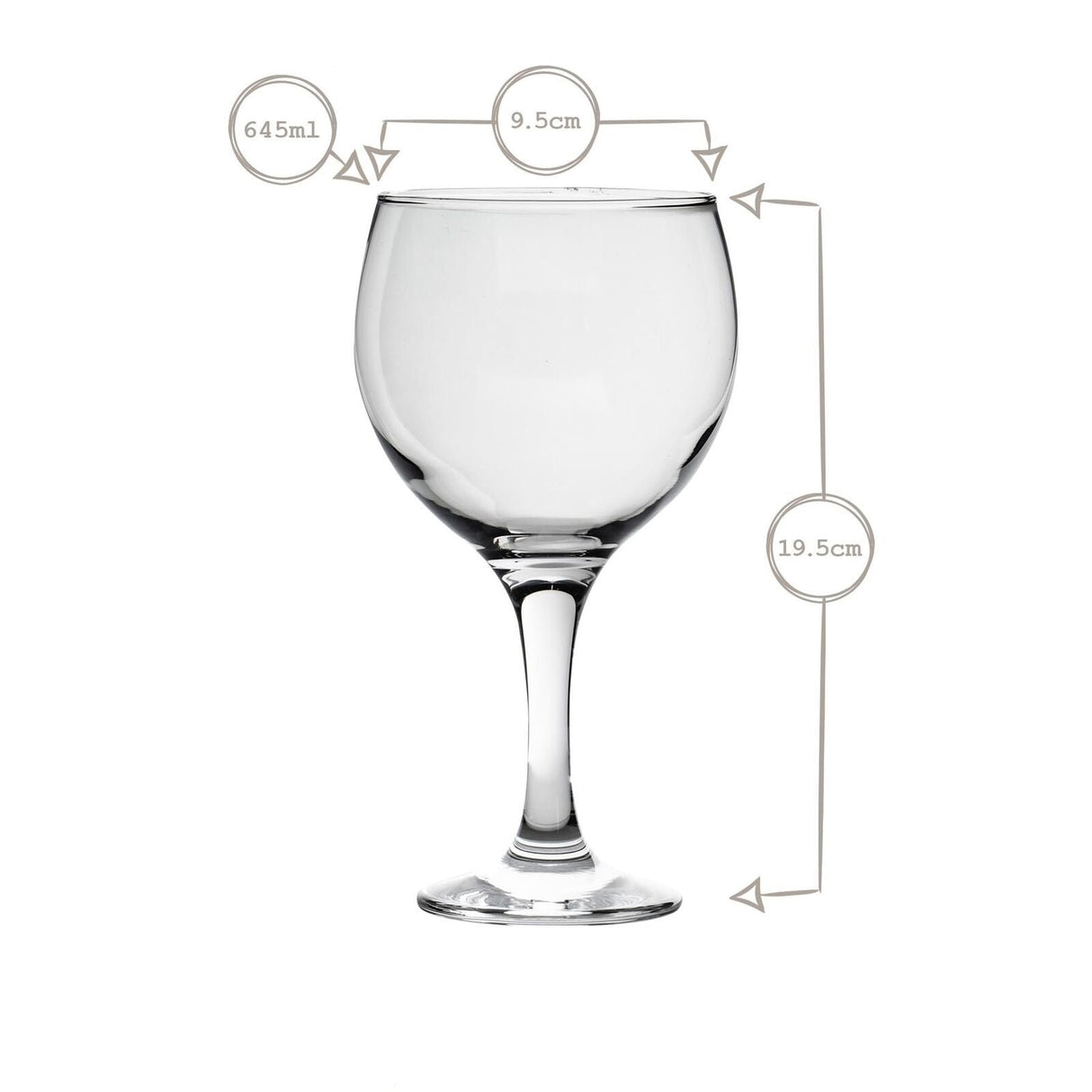 Сет чаши за коктейл LAV Misket, 645 мл, 6 бр