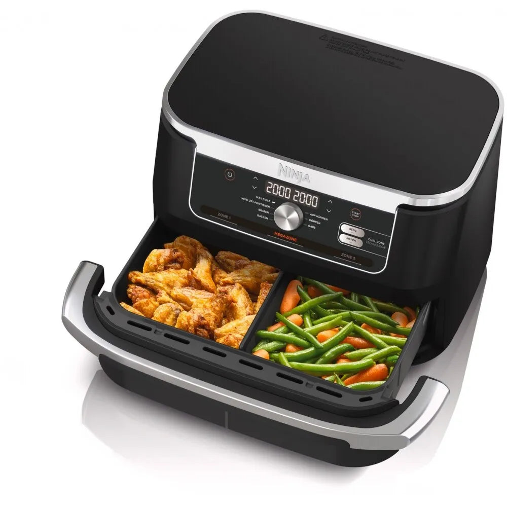 Фритюрник с горещ въздух Ninja AF500DE Foodi FlexDrawer, 2470W, 10.4 л, 7 програми, Черен