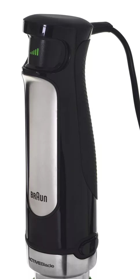 Пасатор Braun MultiQuick 7087X, 1000 W, Мерителен съд 0.6 л, Кухненски робот 1.5 л, Чопър 0.35 л, Аксесоар за пюре, Тел, Променлива скорост, Черен