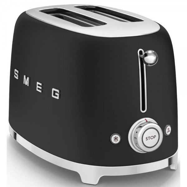 Тостер Smeg TSF01BLMEU, 950 W, 2 филии, Черен
