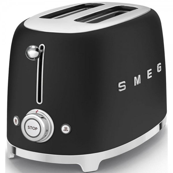 Тостер Smeg TSF01BLMEU, 950 W, 2 филии, Черен
