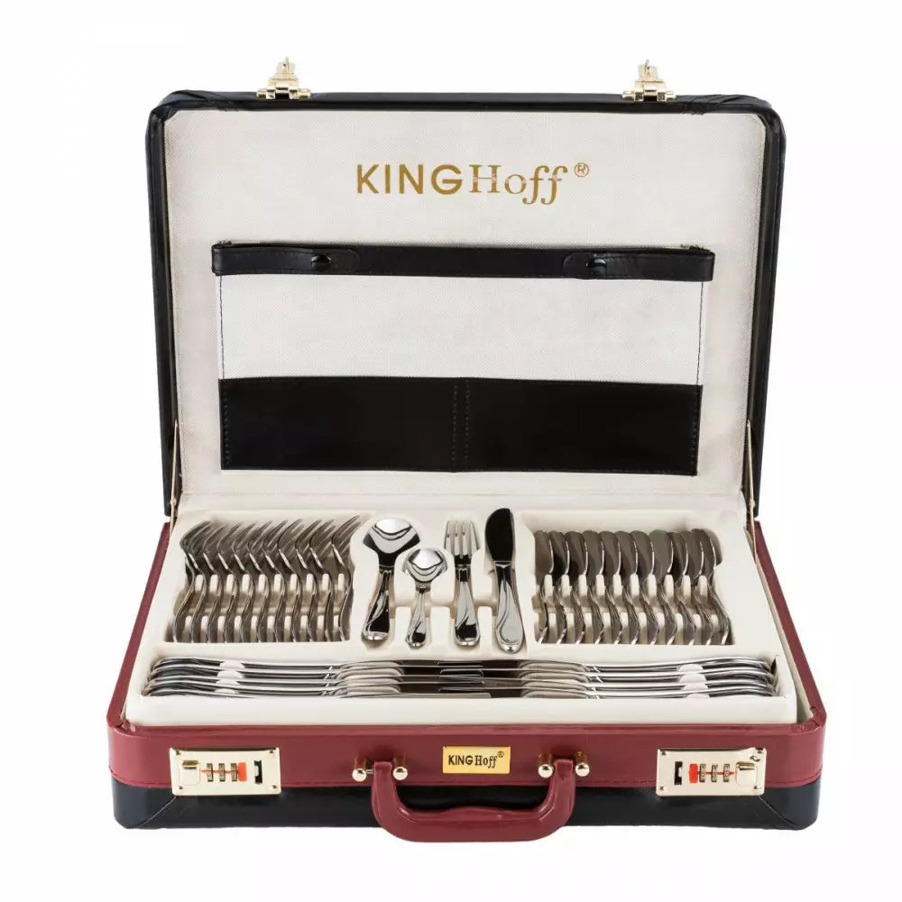 Комплект прибори за хранене и сервиране KingHoff, Инокс, 72 части