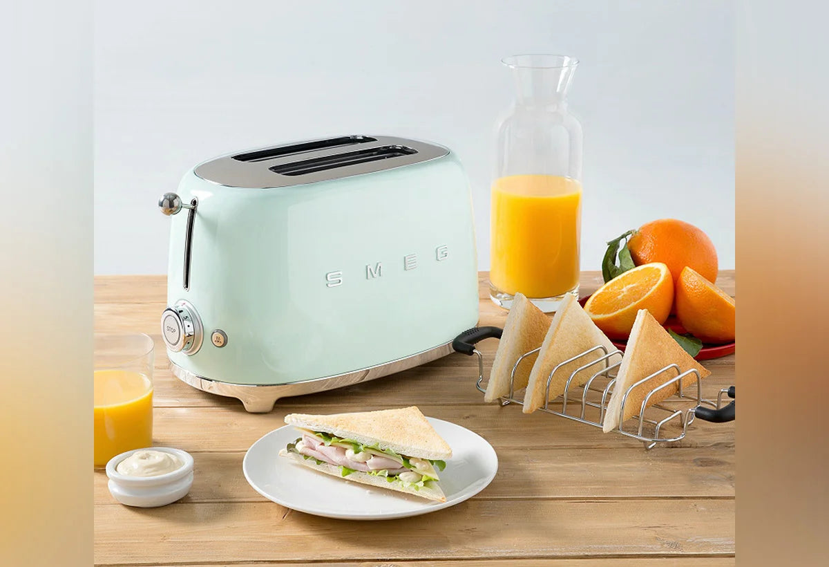 Тостер Smeg TSF01PGEU, 950 W, 2 филии, Пастелно зелен