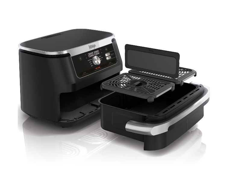 Фритюрник с горещ въздух Ninja AF500DE Foodi FlexDrawer, 2470W, 10.4 л, 7 програми, Черен