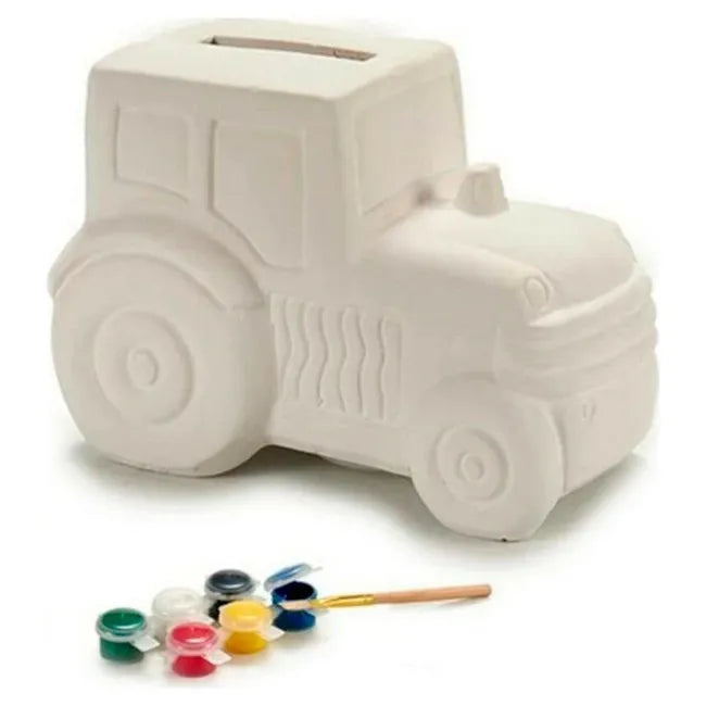 Pușculiță ceramică PINCELLO Tractor, 4 culori