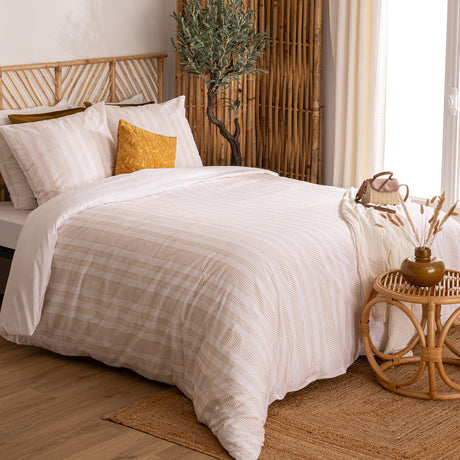 Спално бельо atmosphera Isao, Релефен памук с ефект лен