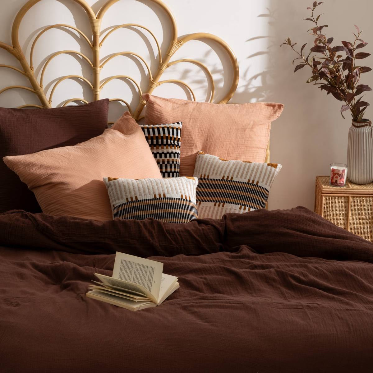 Спално бельо atmosphera Origines, 240x220 cm, Памук с ефект лен